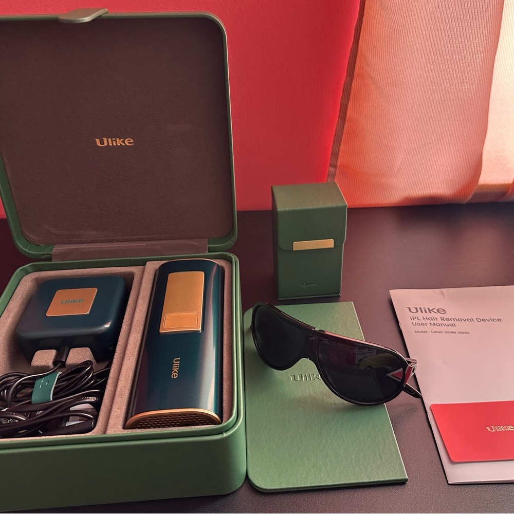 Ulike Air+ IPL Hair Removal Device Set - Green and Gold
